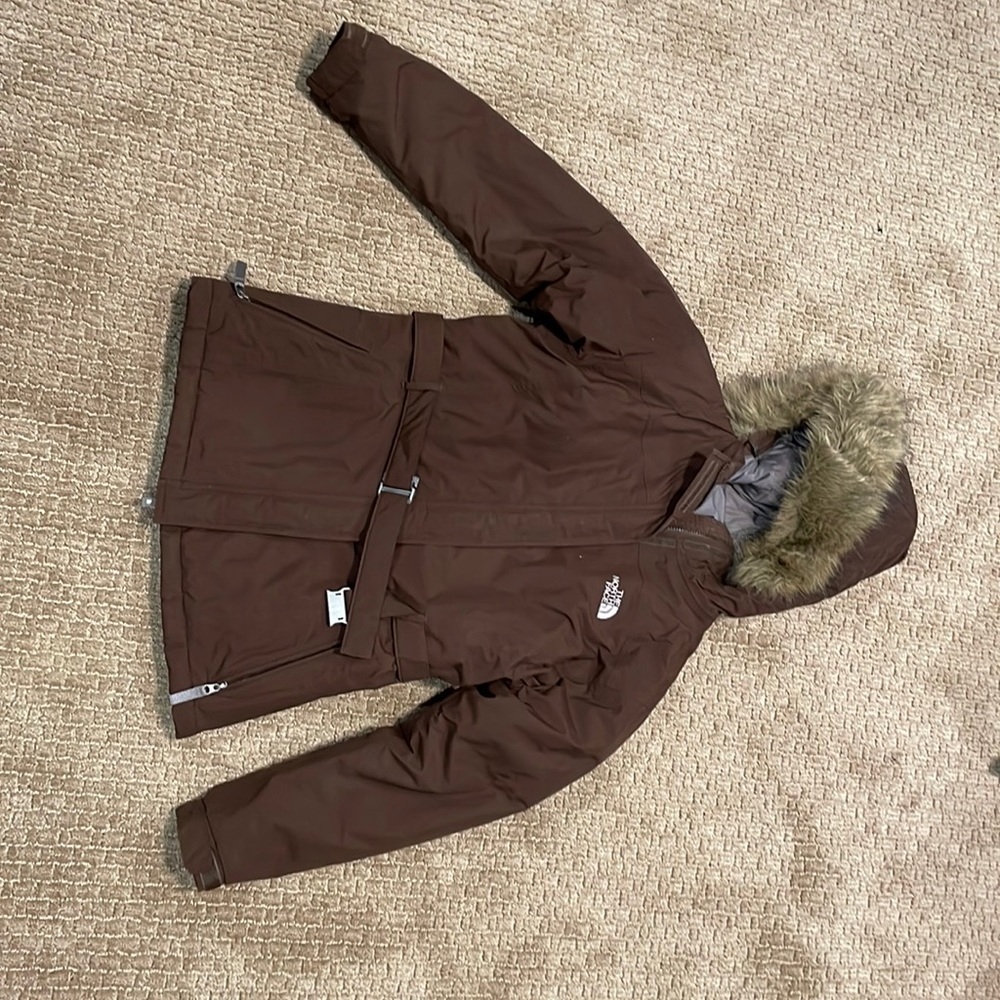 Brown girls North face winter coat